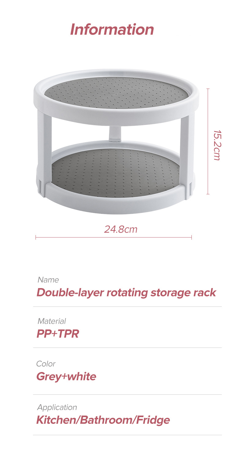 Double-layer rotating Storage Rack-O-8